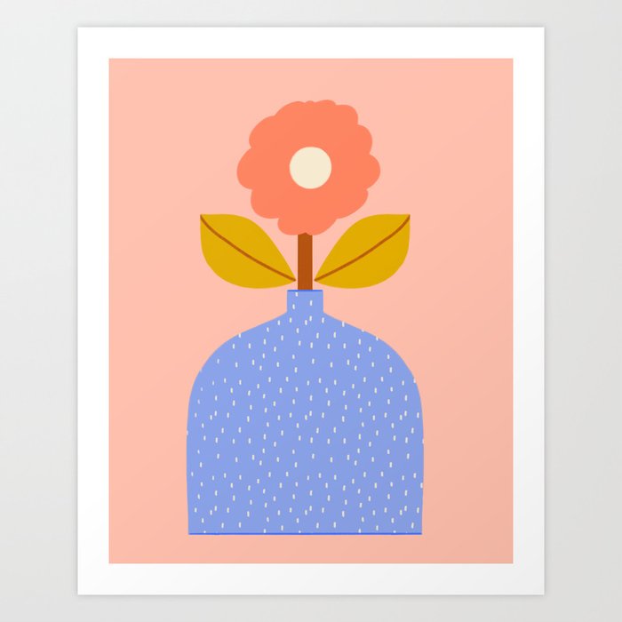 Modern Vase - Peach Art Print