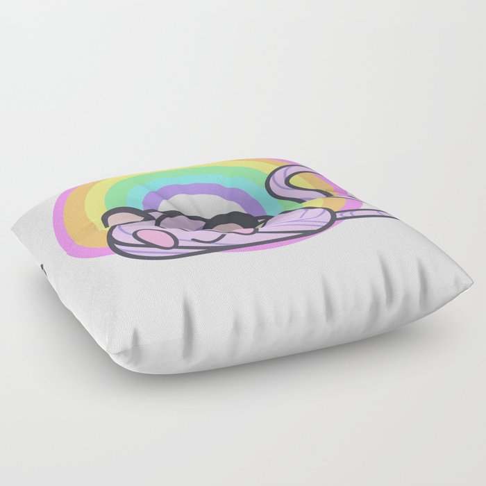 Lavender and Rainbow Knit Kin Floor Pillow