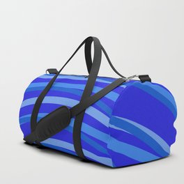 Blue Imperfect Rainbow Lines Duffle Bag