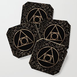 Philosopher's stone symbol and Alchemical  pattern #1 Coaster