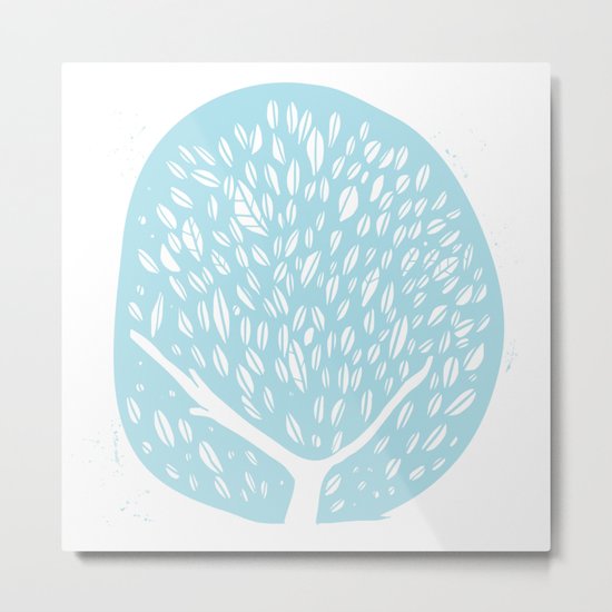 Tree of life - baby blue Metal Print
