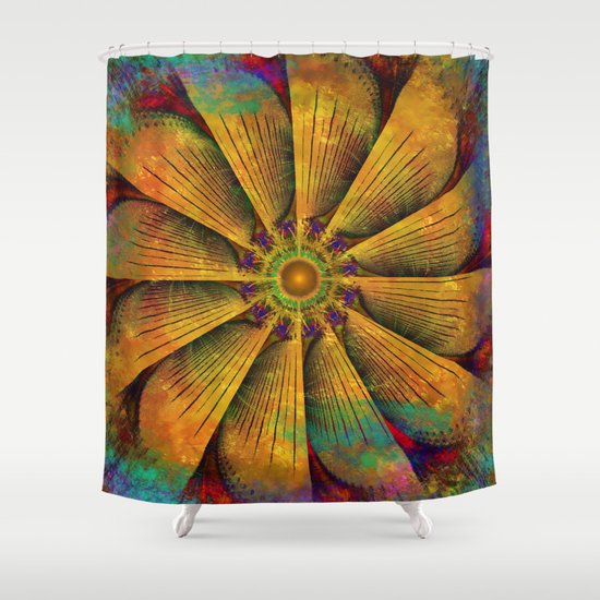 Mandala - Antiqued Shower Curtain