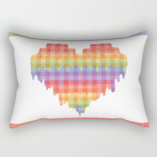 Gingham Heart Rectangular Pillow