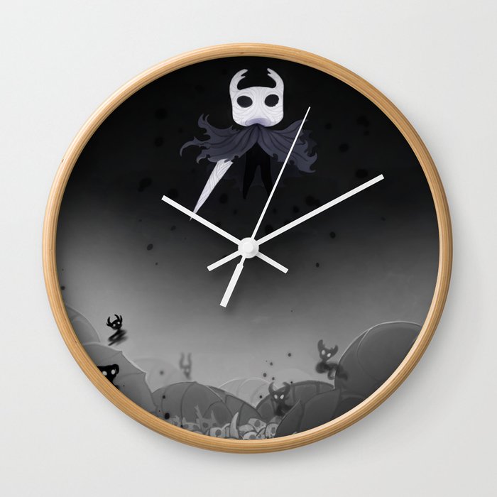 Hollow Knight in the Abyss Wall Clock by The Melting Moon | Society6
