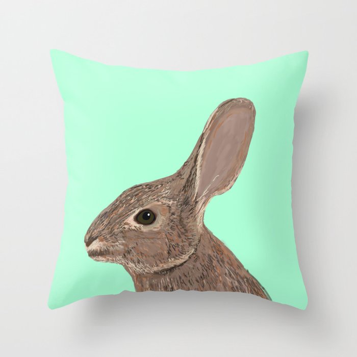 Roger - Bunny, Rabbit, Pet, Cute, Easter, Pet Rabbit, Pet Friendly, Bunny Cell Phone Case Throw Pillow