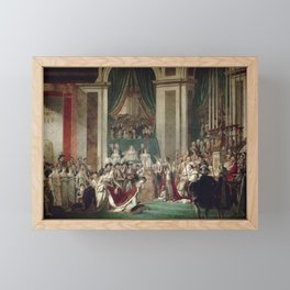 The Coronation of Napoleon and Josephine - Jacques-Louis David Framed Mini Art Print