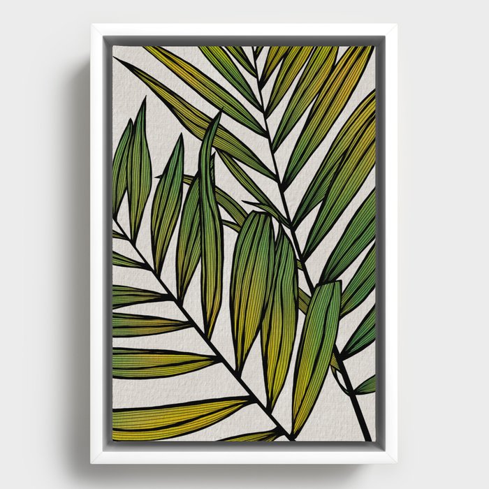 Exotic Colorful Leaves No. 2 Framed Canvas