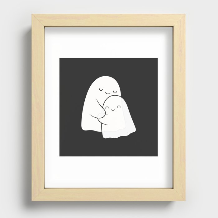 Ghost Hug - Soulmates Recessed Framed Print
