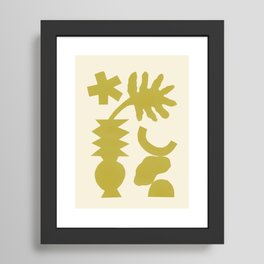 Moss Stack Framed Art Print | Plant, Plants, Digital, Shapes, Paper, Abstract, Curated, Collage, Minimalist 