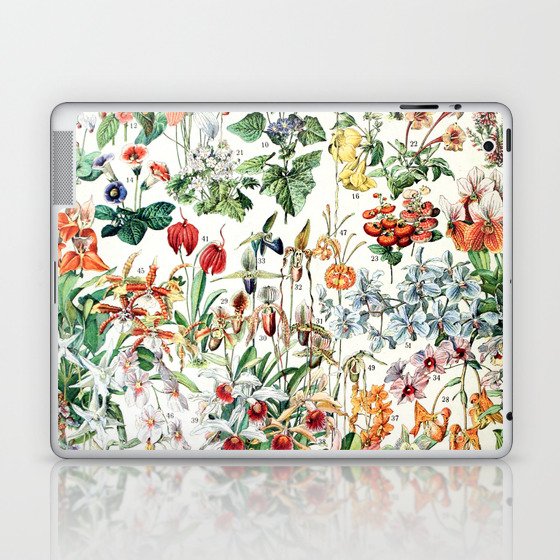 Adolphe Millot - Fleurs D - French vintage poster Laptop & iPad Skin