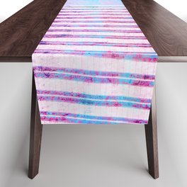 blue and pink skyscraper abstract architecture construction Table Runner