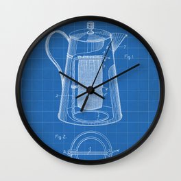 Coffee Percolator Patent - Coffee Shop Art - Blueprint Wall Clock | Percolator, Mancave, Graphicdesign, Coffeeshoppatent, Workshop, Coffeepercolator, Blueprint, Barista, Dadgift, Dormroom 