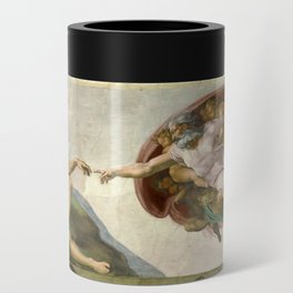 The Creation of Adam Michelangelo Original Fresco Painting Can Cooler