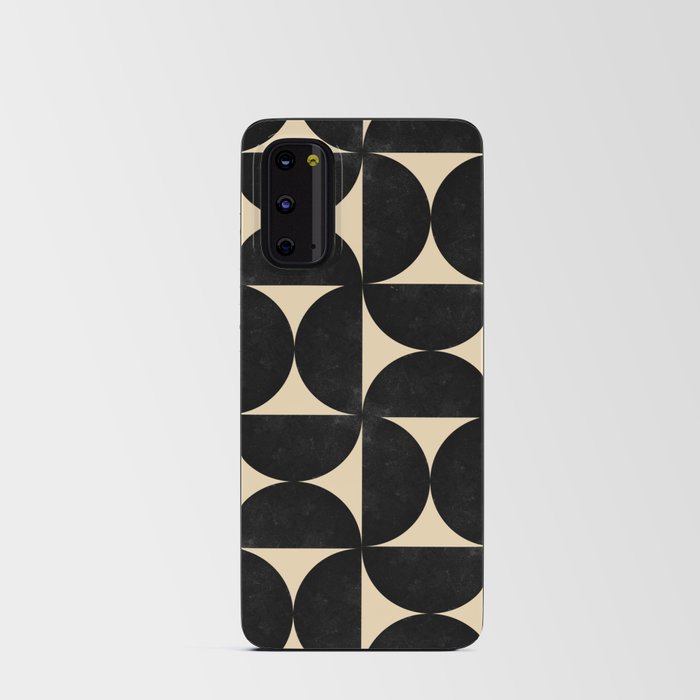Abstraction_NEW_BLACK_BAUHAUS_GEOMETRIC_SHAPE_PATTERN_0123B Android Card Case