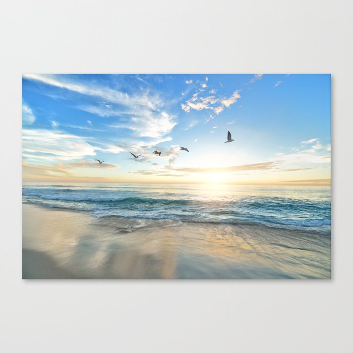 Beach Scene 34 Canvas Print By Nauticaldecor Society6