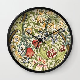 Modern poster-William Morris-Vegetable print 4. Wall Clock