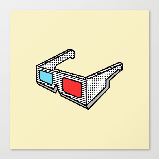 3d glasses Canvas Print