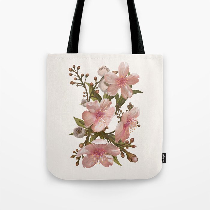 Blush Pink Watercolor Flowers Artwork Tote Bag by NewburyBoutique ...