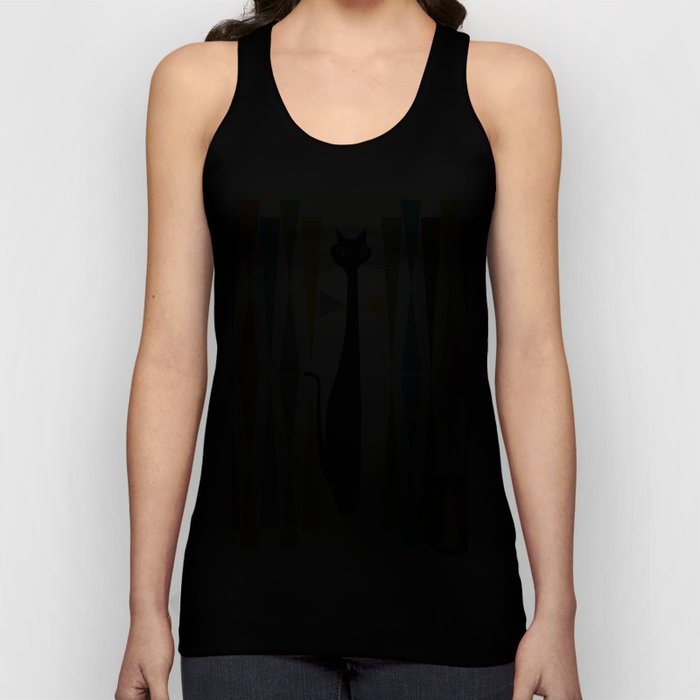 Mid-Century Modern Art Cat 2 Unisex Tanktop Mid-Century Modern Art Cat 2 Unisex Tanktop