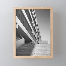 Brutalist Staircase - ec stoner building Framed Mini Art Print