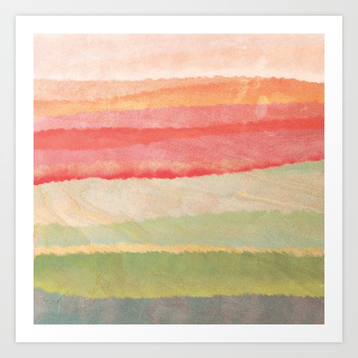 salty watercolor gradient Art Print