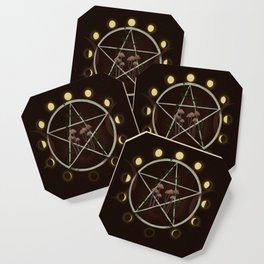Wiccan magic circle Coaster