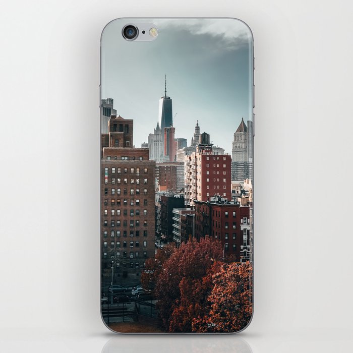 New York City skyline above Chinatown neighborhood in Manhattan iPhone Skin