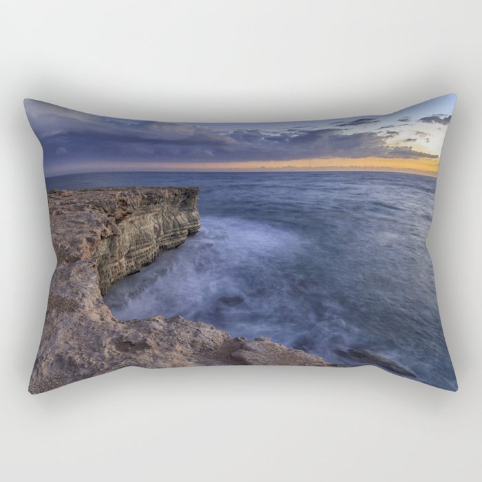 Sunset on island's coast Rectangular Pillow