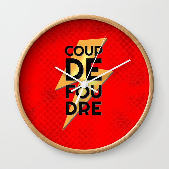 Coup de Foudre / Red Wall Clock