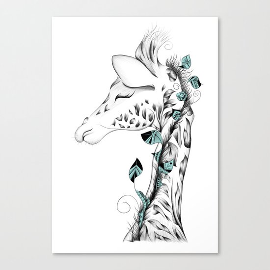 Poetic Giraffe Canvas Print