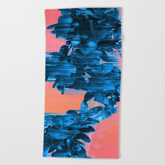 Velocious Blue Little Tree Beach Towel