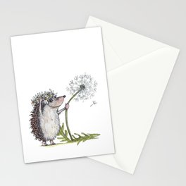 Hedgehog & Dandelion Stationery Card