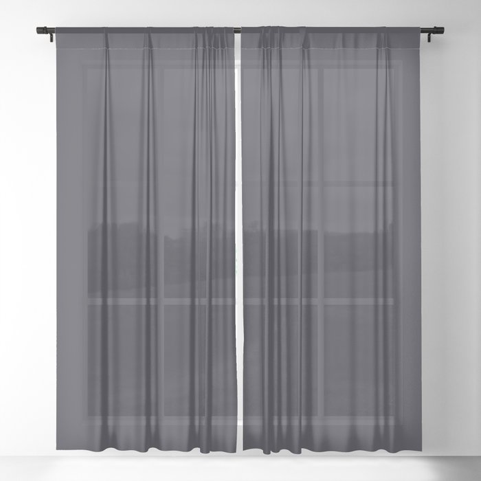 Gray-Black Sheer Curtain