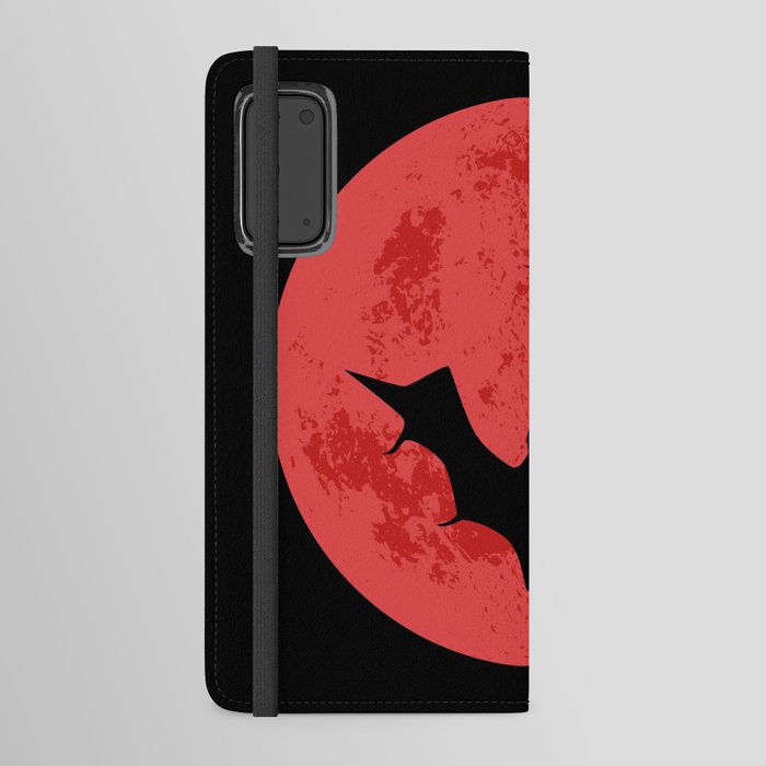 Vampire Bats Against The Red Moon Android Wallet Case