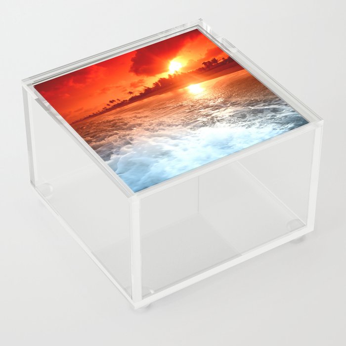 Ocean Waves Sunrise Acrylic Box