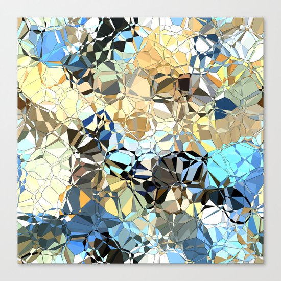 Blue And Beige Pattern Canvas Print