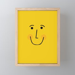 Smiley Face in Yellow Framed Mini Art Print
