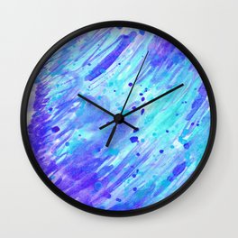 Abstract watercolor light blue colour Wall Clock | Painting, Pop Art, Colorstains, Violet, Creatinery, Art, Digital, Lightbluecolour, Blue, Artistic 
