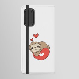 Sloth Cute Animals With Hearts Favorite Animal Android Wallet Case
