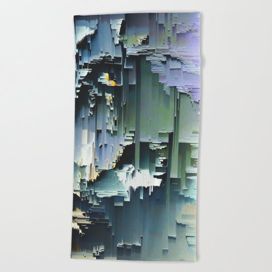 soft distortion Beach Towel