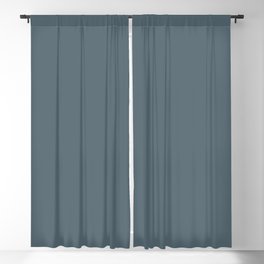 Medium Blue Solid Color Accent Shade Matches Sherwin Williams Needlepoint Navy SW 0032 Blackout Curtain