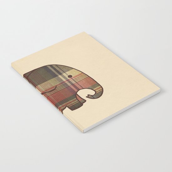 Plaid Elephant Notebook