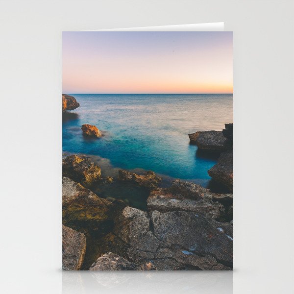 Spain Photography - Beautiful Blue Water By Some Stone Hills Stationery Cards