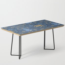 Gold & Blue Christmas Coffee Table