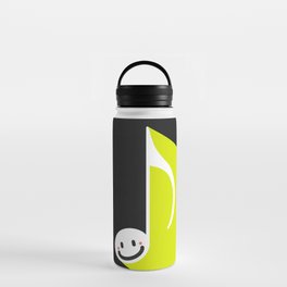 Happy smile vintage musical note 4 Water Bottle