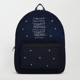 STAND UP TO OUR ENEMIES - HP1 DUMBLEDORE QUOTE Backpack | Harry, Quote, Movies, Magical, Books, Potter, Magic, Graphicdesign, Dumbledore, Sorcererstone 