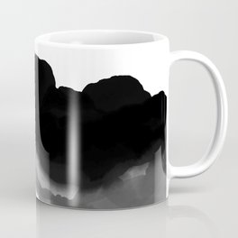 Ink Abstract -  Black and Yellow Coffee Mug