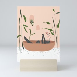 Summer garden and friendship illustration Mini Art Print