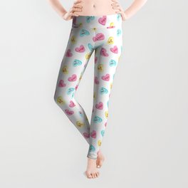 Sweet Candy Hearts Valentines Day Leggings