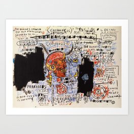 Basquiat Original Piece Art Print | Graffiti, 1980, Racism, Overdose, Figuration, Heroin, Black, 1970, Struggle, Manhattan 